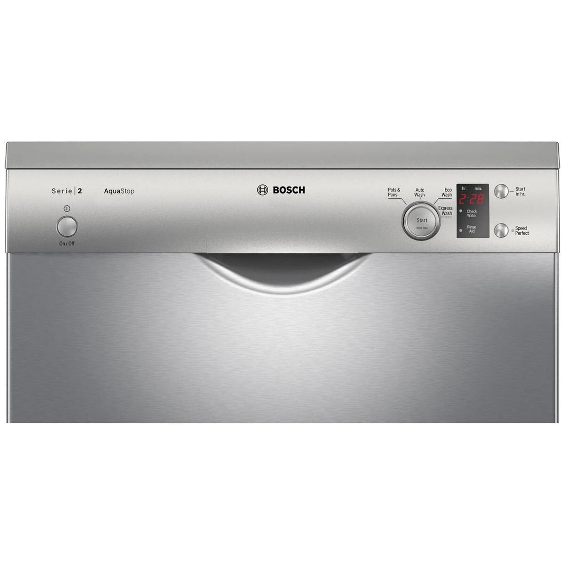 Bosch Serie 2 60cm freestanding dishwasher SMS24AI01A front view