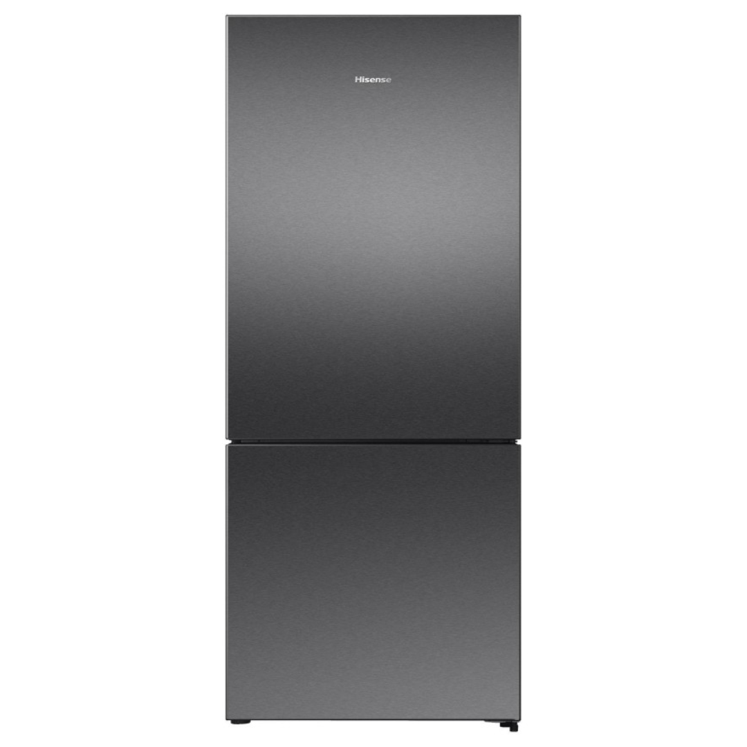 Hisense 417L PureFlat Eco Vision Bottom Mount Refrigerator Black Steel HRBM418E