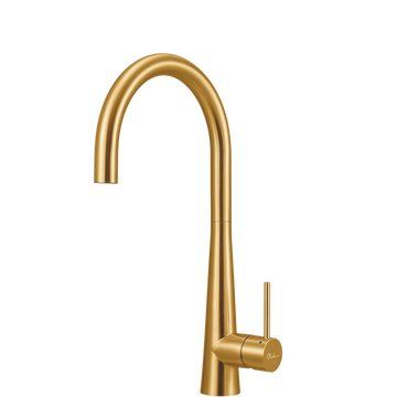 Oliveri Essente 316 Stainless Steel Goose Neck Mixer Brushed Gold SS31620-AU