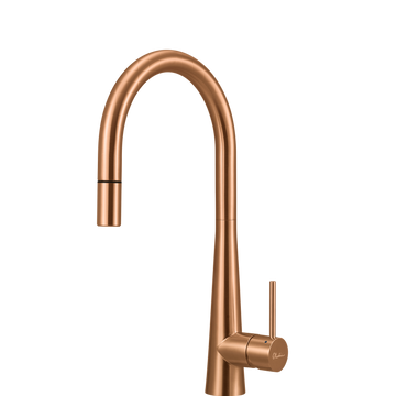 Oliveri Essente 316 Stainless Steel Goose Neck Pull Out Mixer Copper SS31625-CU