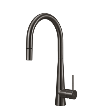 Oliveri Essente 316 Stainless Steel Goose Neck Pull Out Mixer Gunmetal SS31625-GM