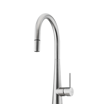 Oliveri Essente 316 Stainless Steel Goose Neck Pull Out Mixer Stainless Steel SS31625