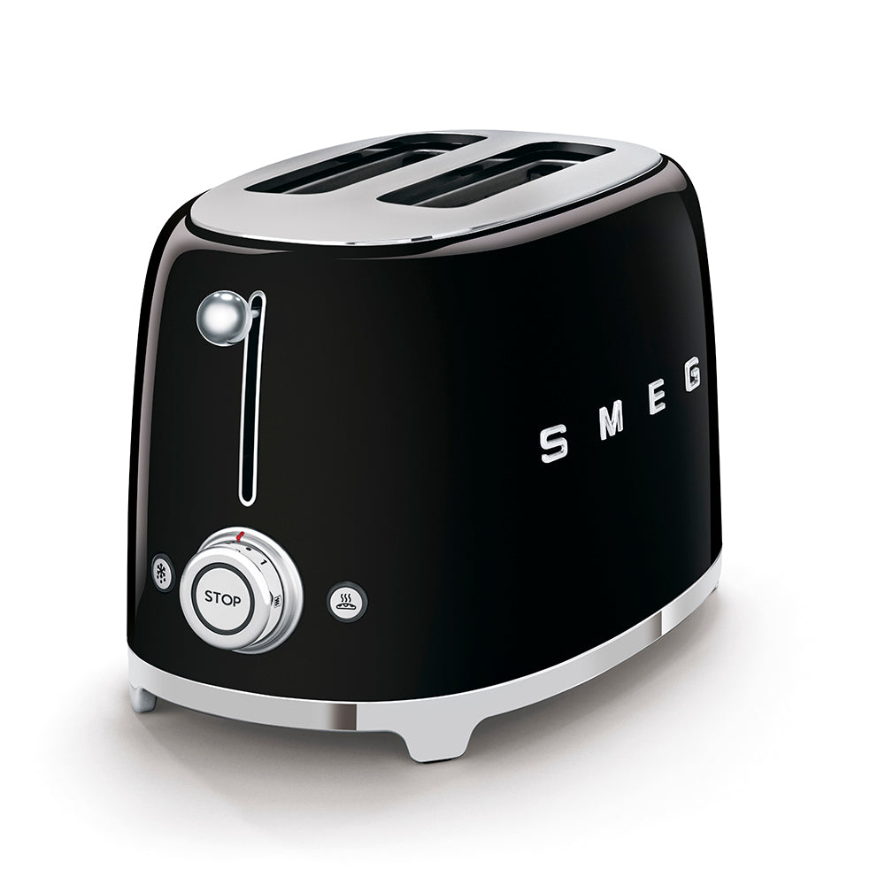 Smeg 50s Retro Style 2 Slice Toaster Black TSF01BLAU