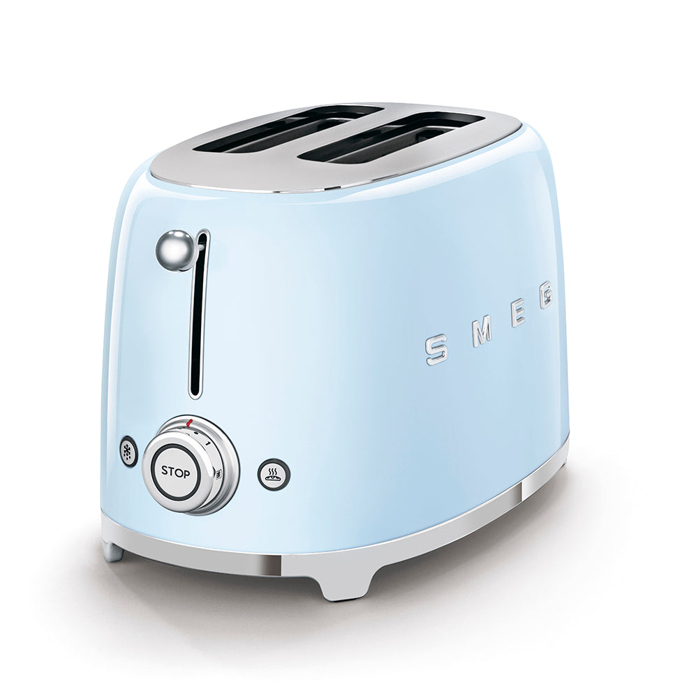 Smeg 50s Retro Style 2 Slice Toaster Pastel Blue TSF01PBAU
