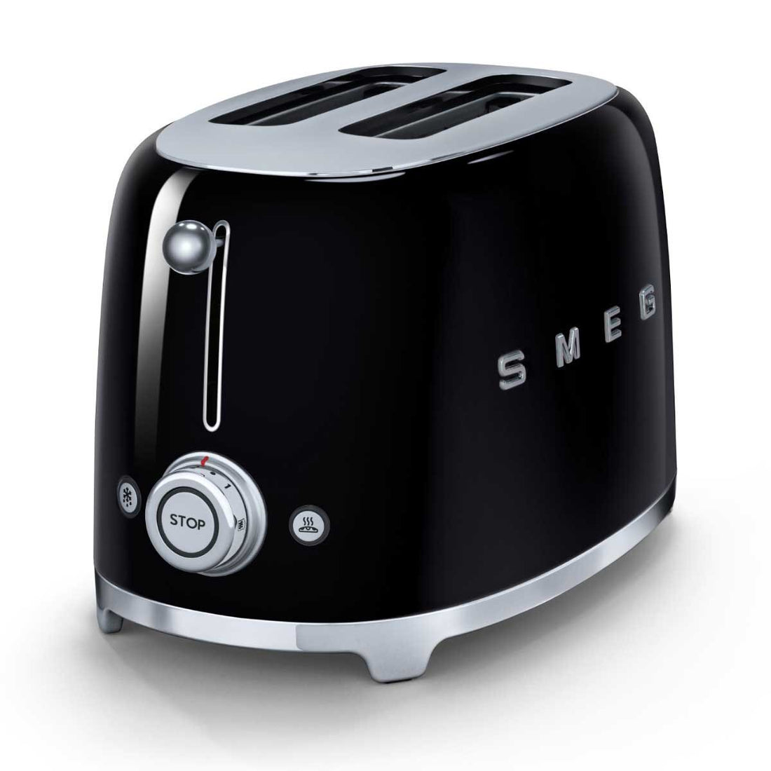 Smeg Black 50s Retro Style 4 Slice Toaster TSF02BLAU