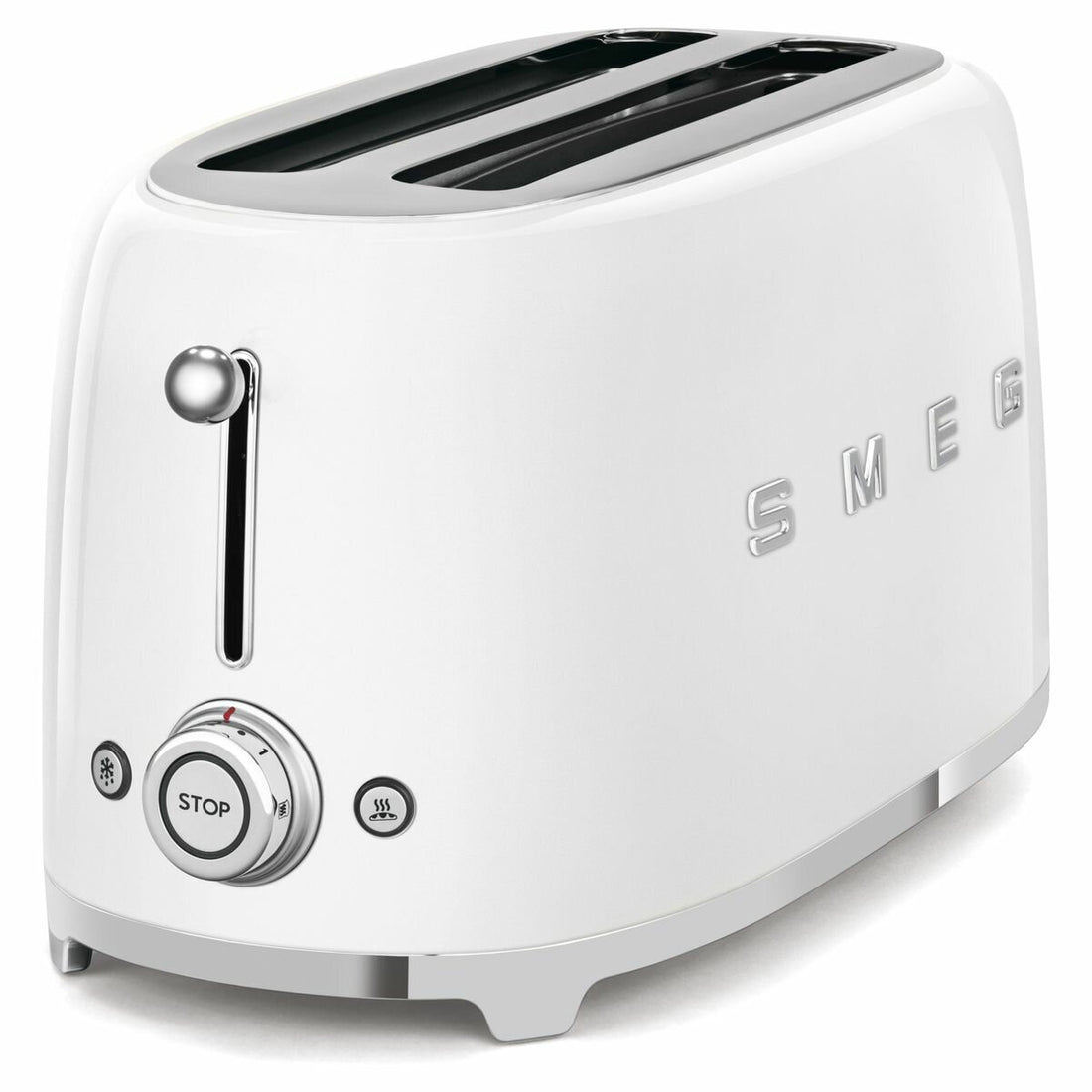 Smeg White 50s Retro Style 4 Slice Toaster TSF02WHAU