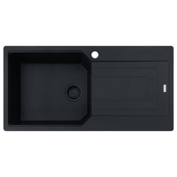 Franke Urban Fraganite Single Bowl Sink with Right Hand Drainer Matte Black UBG611-100MBRHD