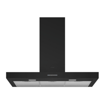 Smeg 90cm Matt Black Canopy Rangehood KBTAU900MNE