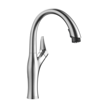 Blanco Artona High Arch Pull Down Spray Mixer Tap PVD Steel ARTONASBR