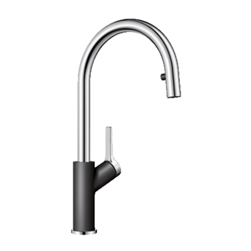Blanco CARENA Pull Out Mixer Tap Anthracite & Chrome CARENASA