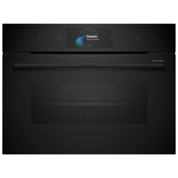 Bosch Series 8 Accentline Built-In Compact Oven with Steam Function Black CSG958DB1