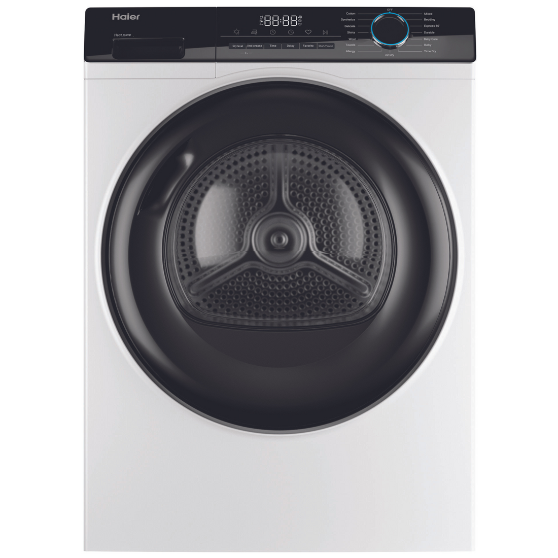 Haier 8kg Heat Pump Dryer HDHP80AW1 in white front view