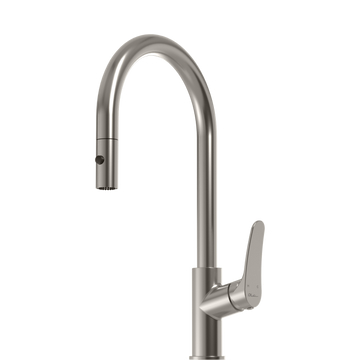 Oliveri Verona Pull out Goose Neck Mixer Tap Brushed Nickel VA306502BN-P