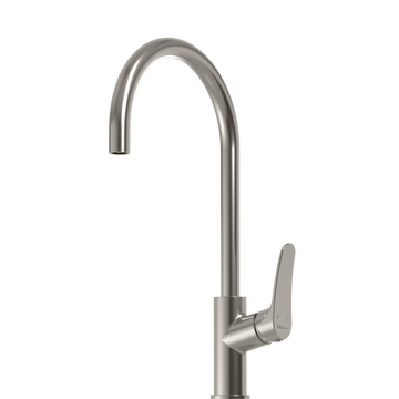 Oliveri Verona Goose Neck Mixer Brushed Nickel VA306502BN