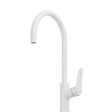 Oliveri Verona Goose Neck Mixer White VA306507WH