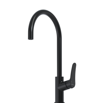 Oliveri Verona Goose Neck Mixer Matte Black VA306516MB