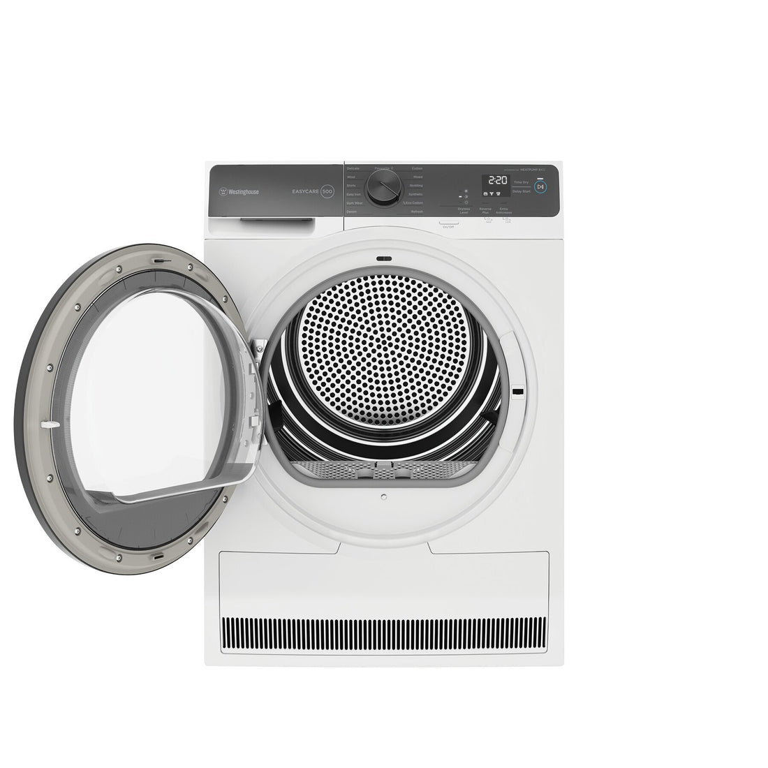 Westinghouse 8kg EasyCare 500 Series Heat Pump Dryer front view