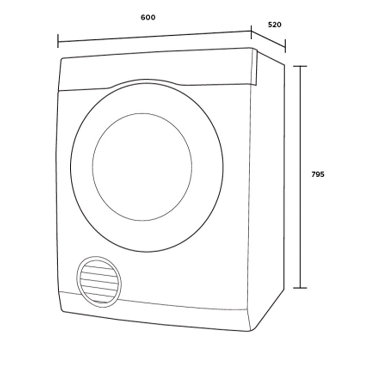 Westinghouse 4.5kg Vented Clothes Dryer WDV457H3WB
