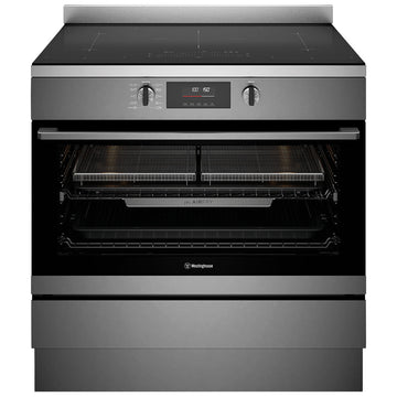 Westinghouse 90cm Electric Freestanding Oven with Induction Cooktop Dark Stainless Steel WFE9756DD