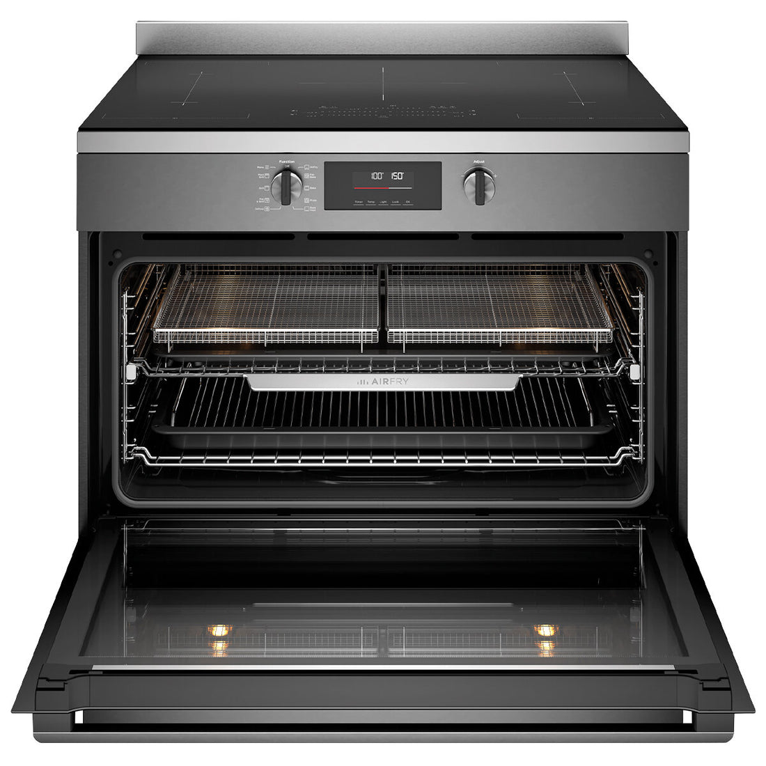 Westinghouse 90cm Electric Freestanding Oven with Induction Cooktop Dark Stainless Steel WFE9756DD