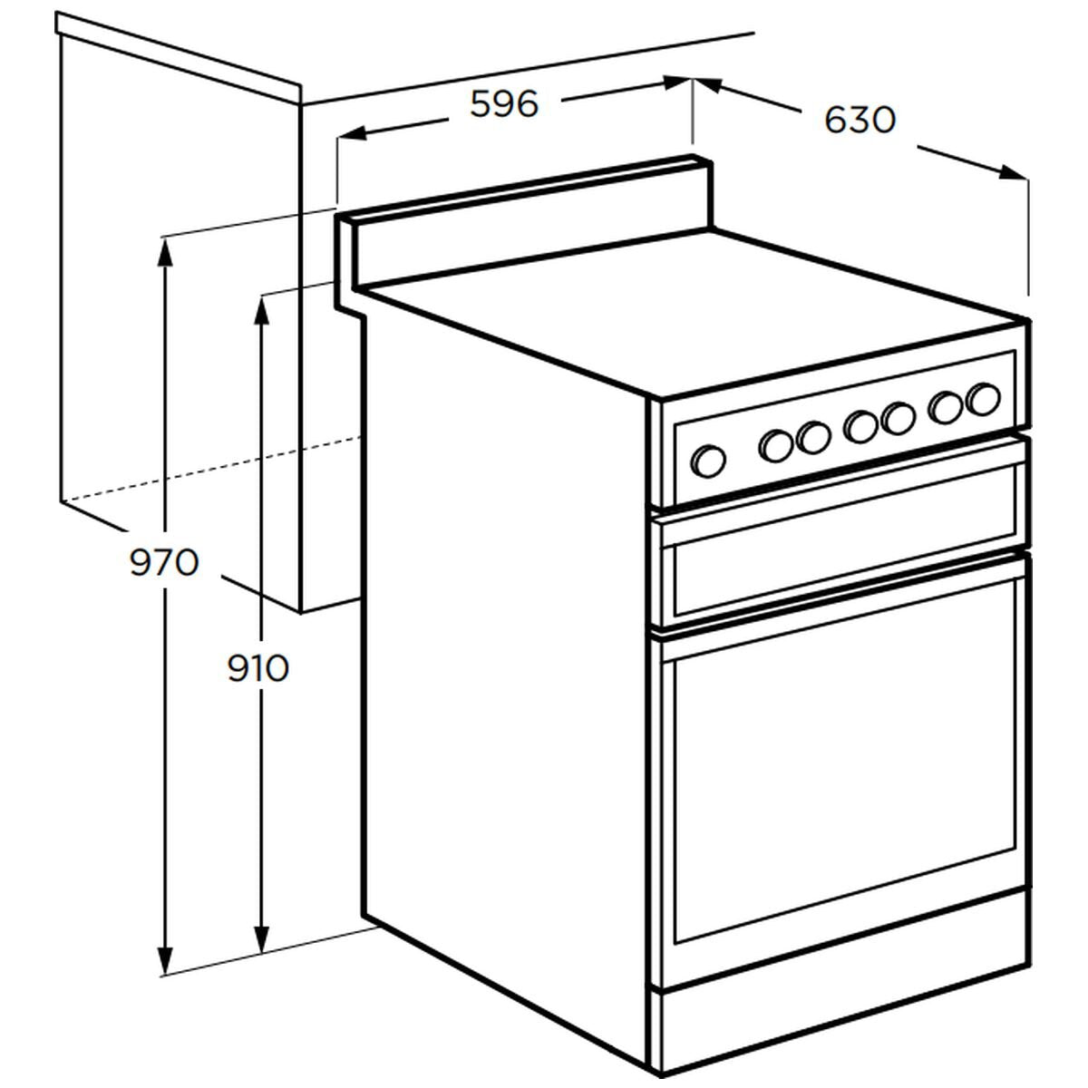 Westinghouse 60cm All Gas Freestanding Stove/Oven Stainless Steel WFG612SCH