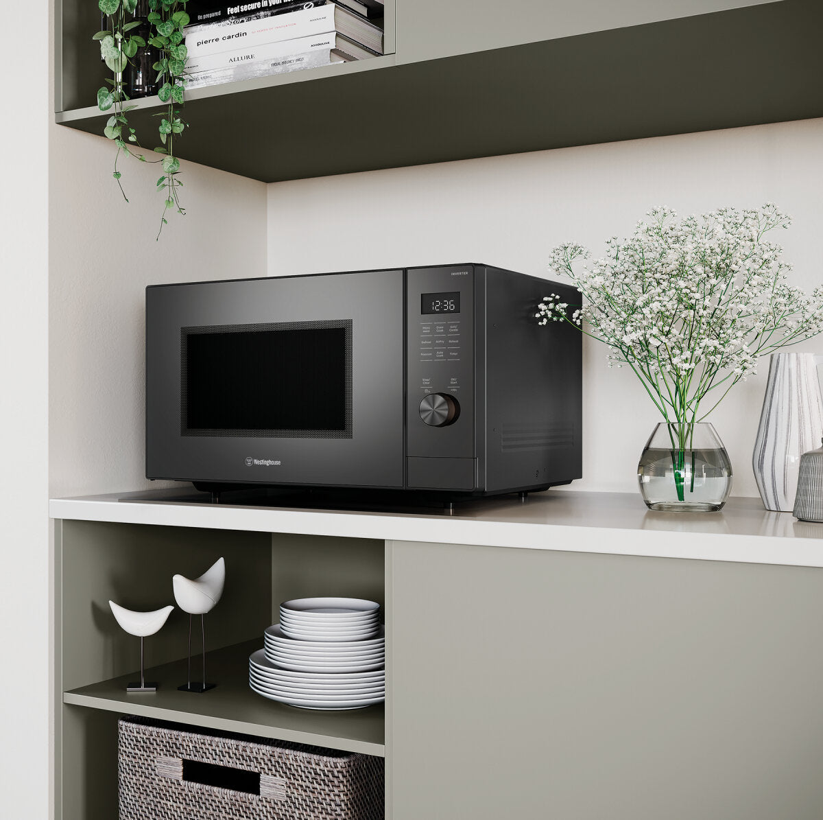 Westinghouse 42L Dark Grey Freestanding Convection Microwave Oven WMC4207GA