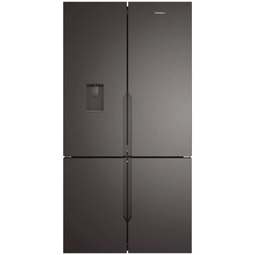 Westinghouse 564L Non-Plumbed French Quad Door Refrigerator with Water Dispenser Matte Black WQE5660BA
