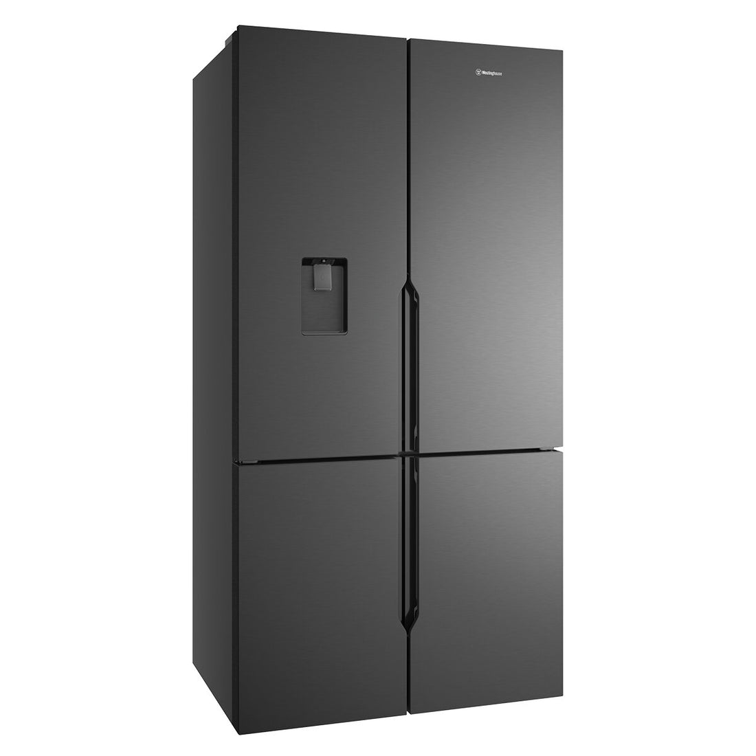 Westinghouse 564L Non-Plumbed French Quad Door Refrigerator with Water Dispenser Matte Black WQE5660BA