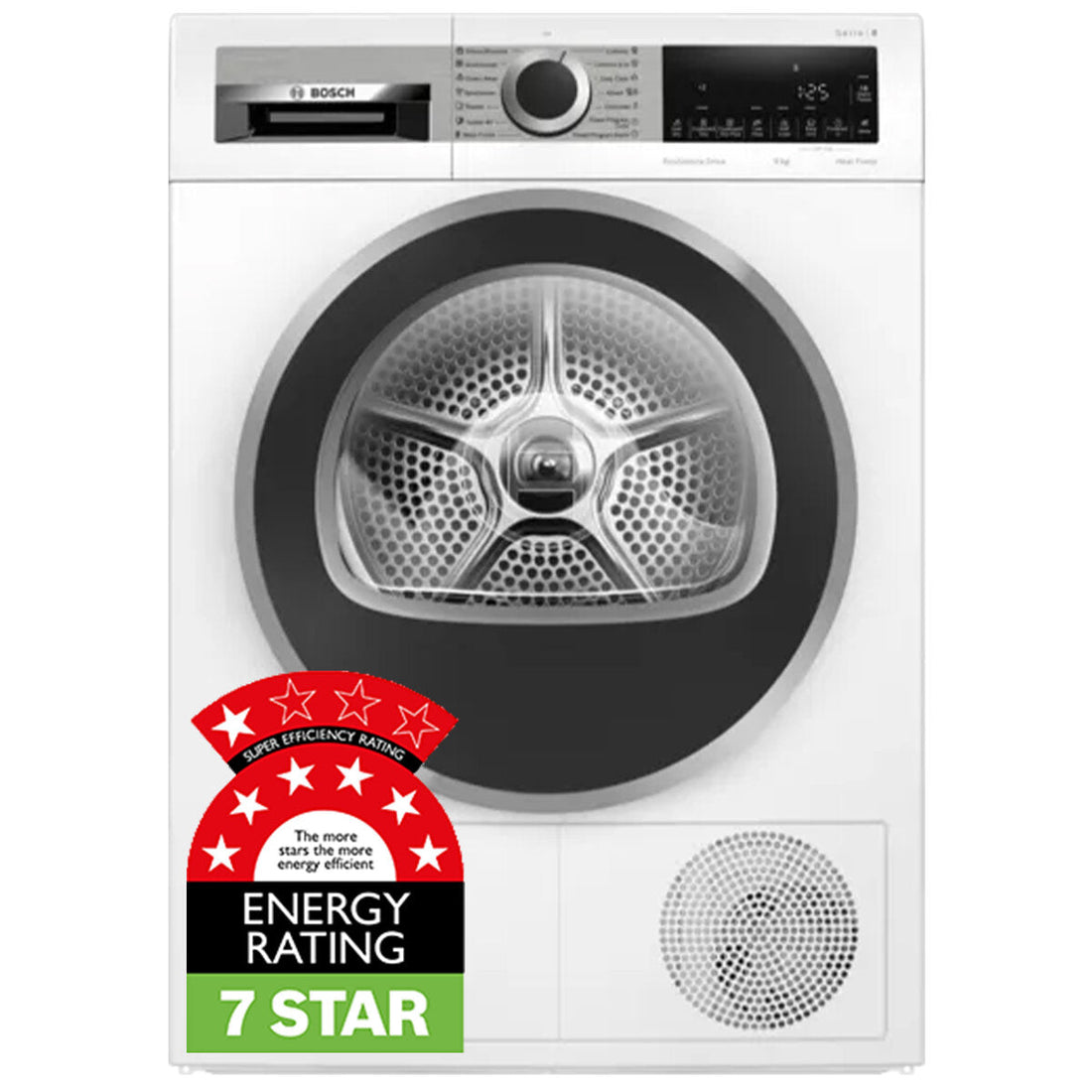 Bosch Series 8 WQG24201AU 9kg heat pump tumble dryer front view