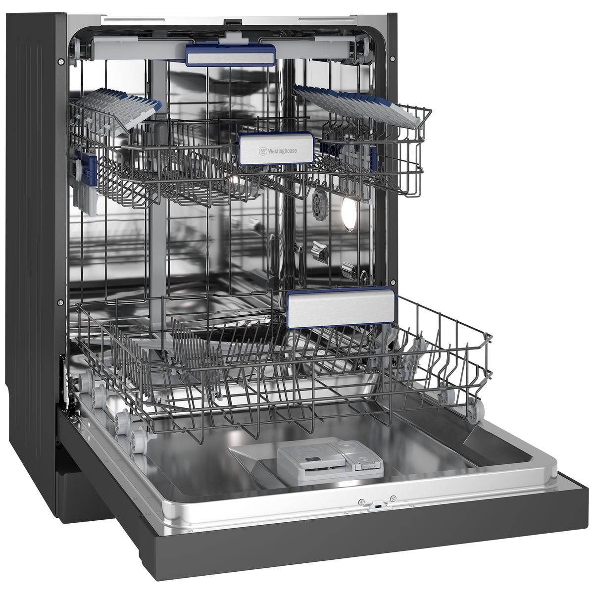 Westinghouse 60cm Dark Stainless Steel Auto Door -Steam Underbench Dishwasher WSU6608KXB