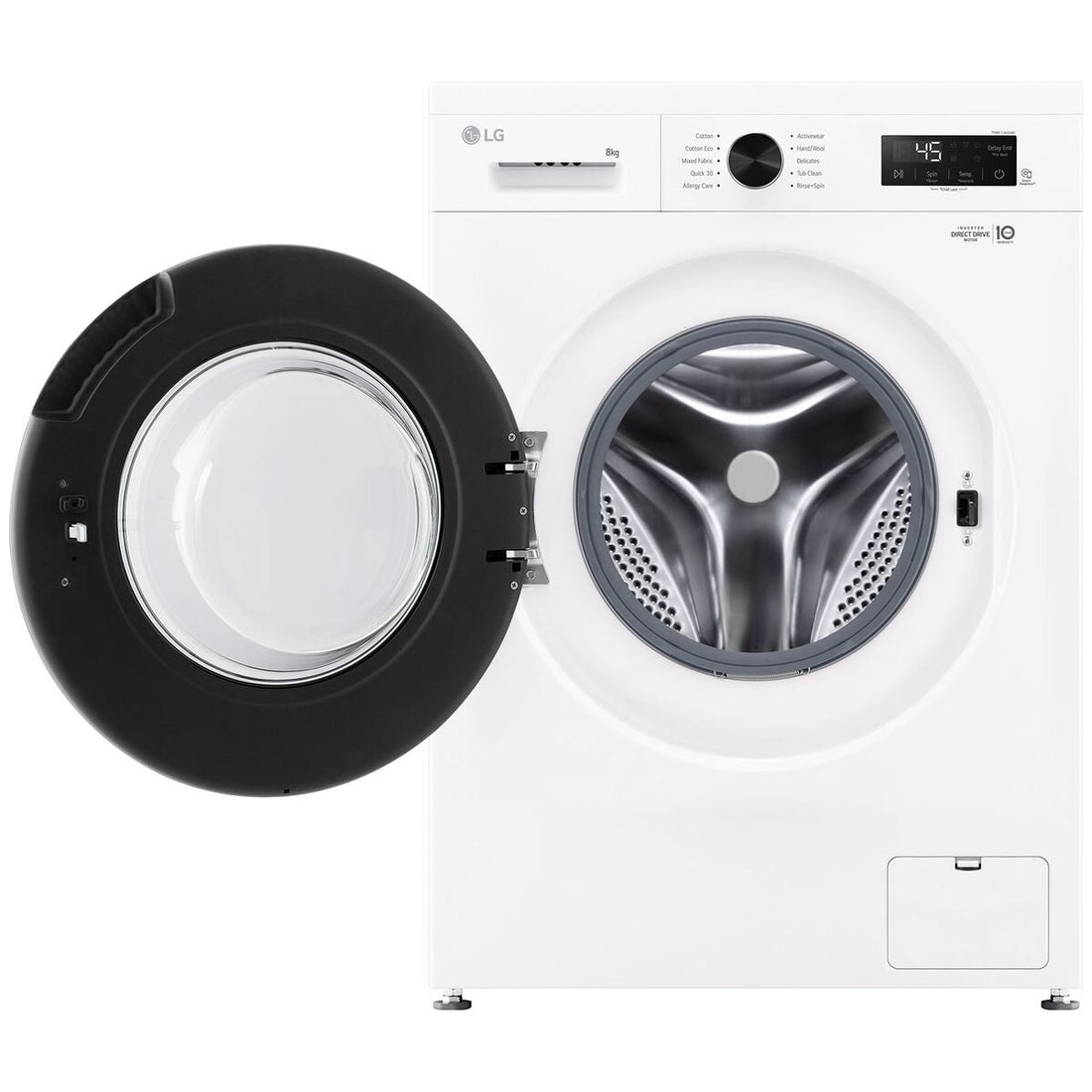 LG 8kg Front Load Washing Machine WV1-1208W with steam and Six Motion Wash
