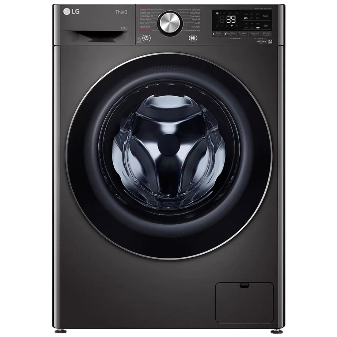 LG Series 9 12kg Front Load Washing Machine Black WV9-1412B with AI Direct Drive