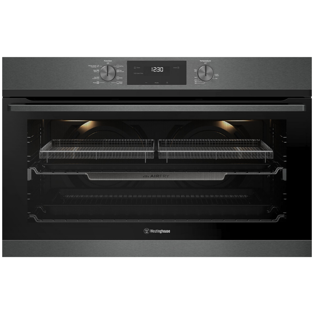 Westinghouse 90cm Multi-Function Oven WVE9516DD with AirFry in dark stainless steel