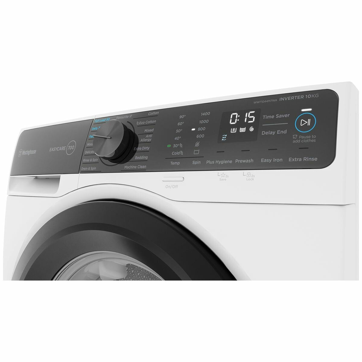 Westinghouse 10kg Front Load Washing Machine WWF1044M7WA