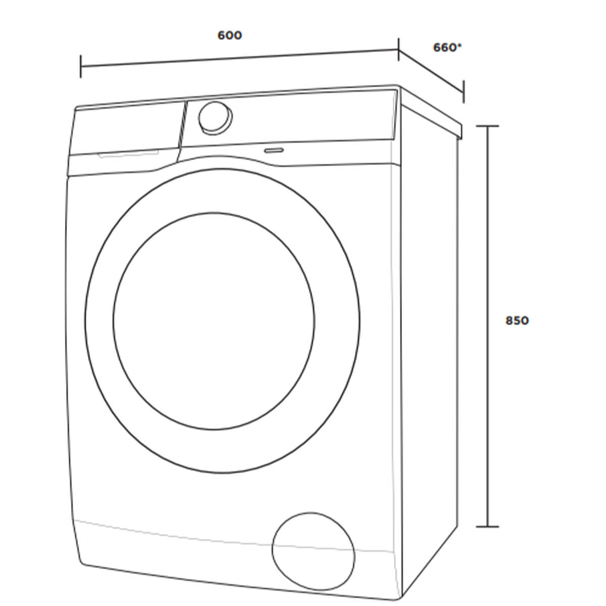 Westinghouse 10kg Front Load Washing Machine WWF1044M7WA