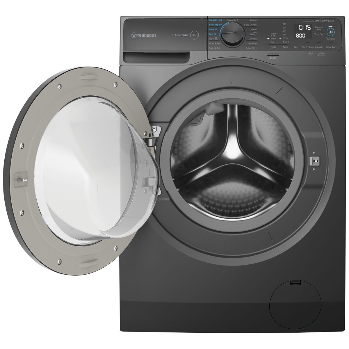 Westinghouse 9kg EasyCare Front Load Washing Machine Black WWF9024M5SA