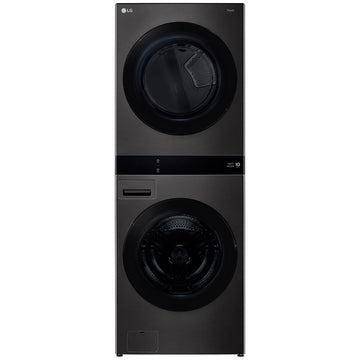LG 19kg WashTower™ All-In-One Stacked Washer & Dryer Black Steel WWT-1910B