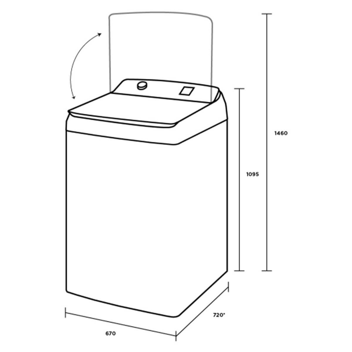 Westinghouse 12kg Top Load Washing Machine WWT1284M7WA