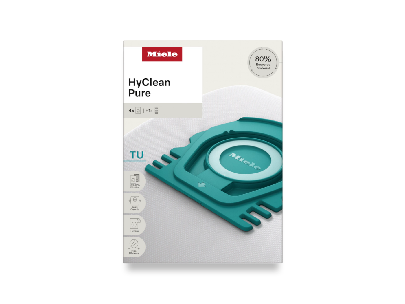 Miele HyClean Pure TU Vacuum Cleaner Bags (4 Pack) 12557060