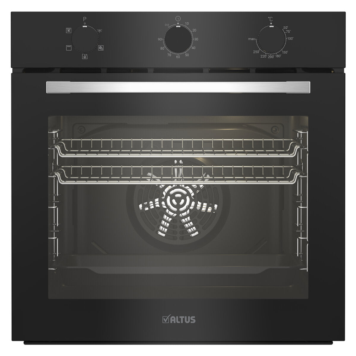 Altus 85L Multifunction Built-In Oven Black ABO6850FB