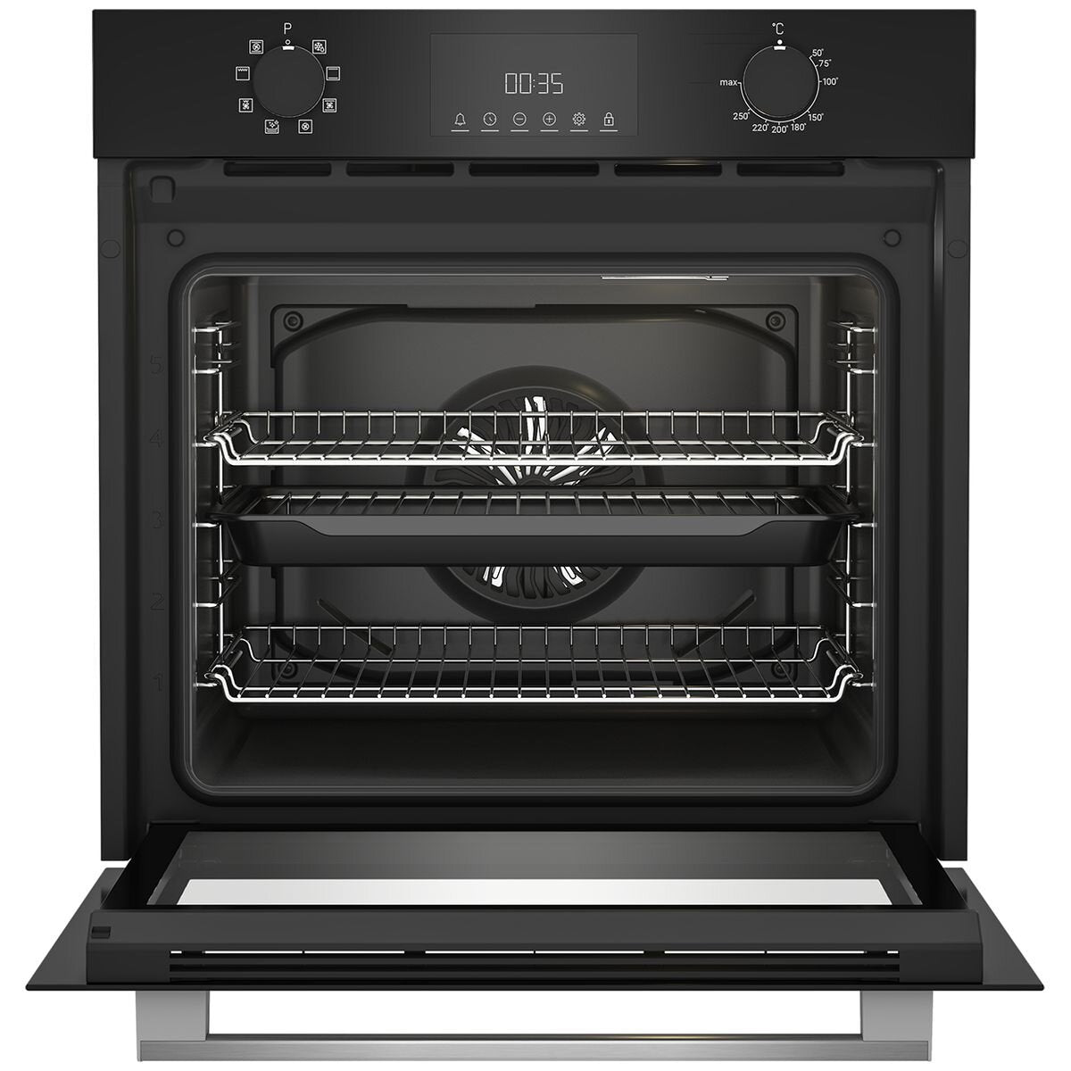 Altus 85L Multifunction Built-in Oven Black ABO6851MB