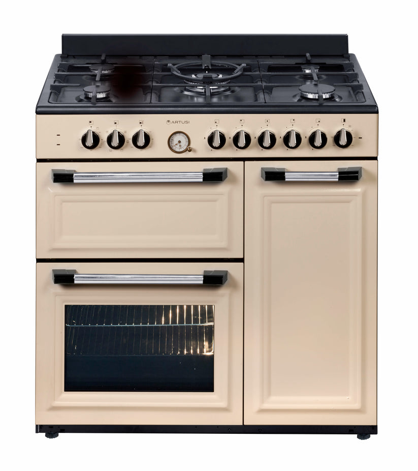 Artusi 90cm Dual Fuel Freestanding Oven/Stove AFGR935CR Rick Hart Outlet