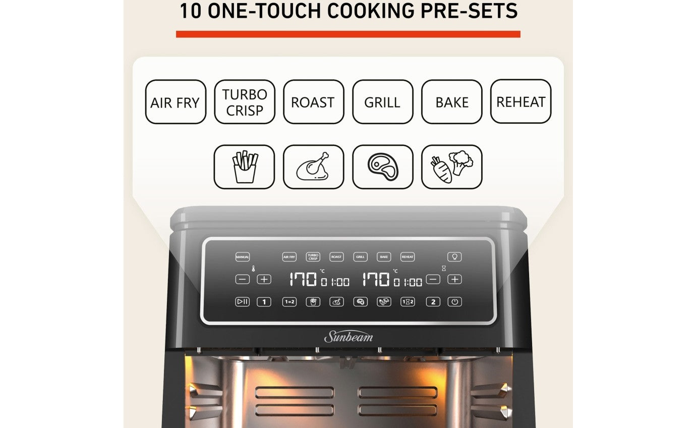 Sunbeam Multi Zone Air Fryer Oven AFP6000BK