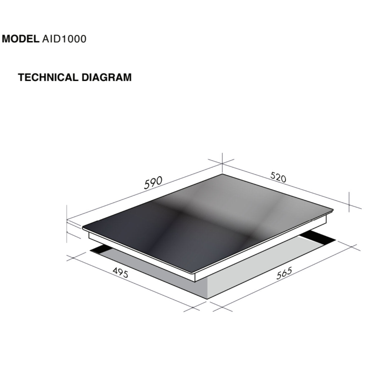 Artusi 60cm FlexiZone Induction Cooktop AID1000