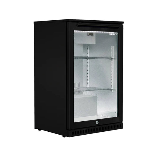 Husky 113L Anti-Condensation Glass Door Alfresco Drinks Chiller Black ALF-C1-BLK-840