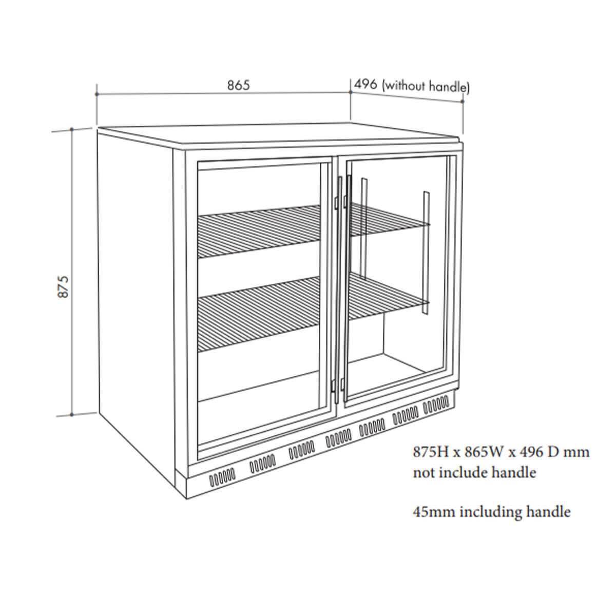 Artusi 190L Outdoor Beverage Centre AOF2S