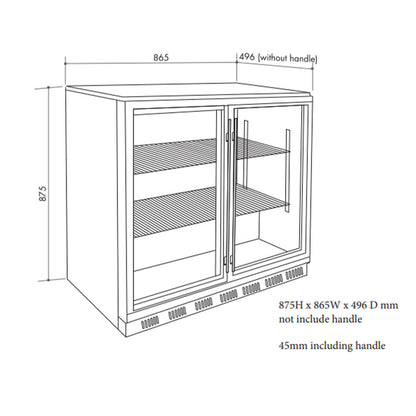 Artusi 190L Outdoor Beverage Centre AOF2S