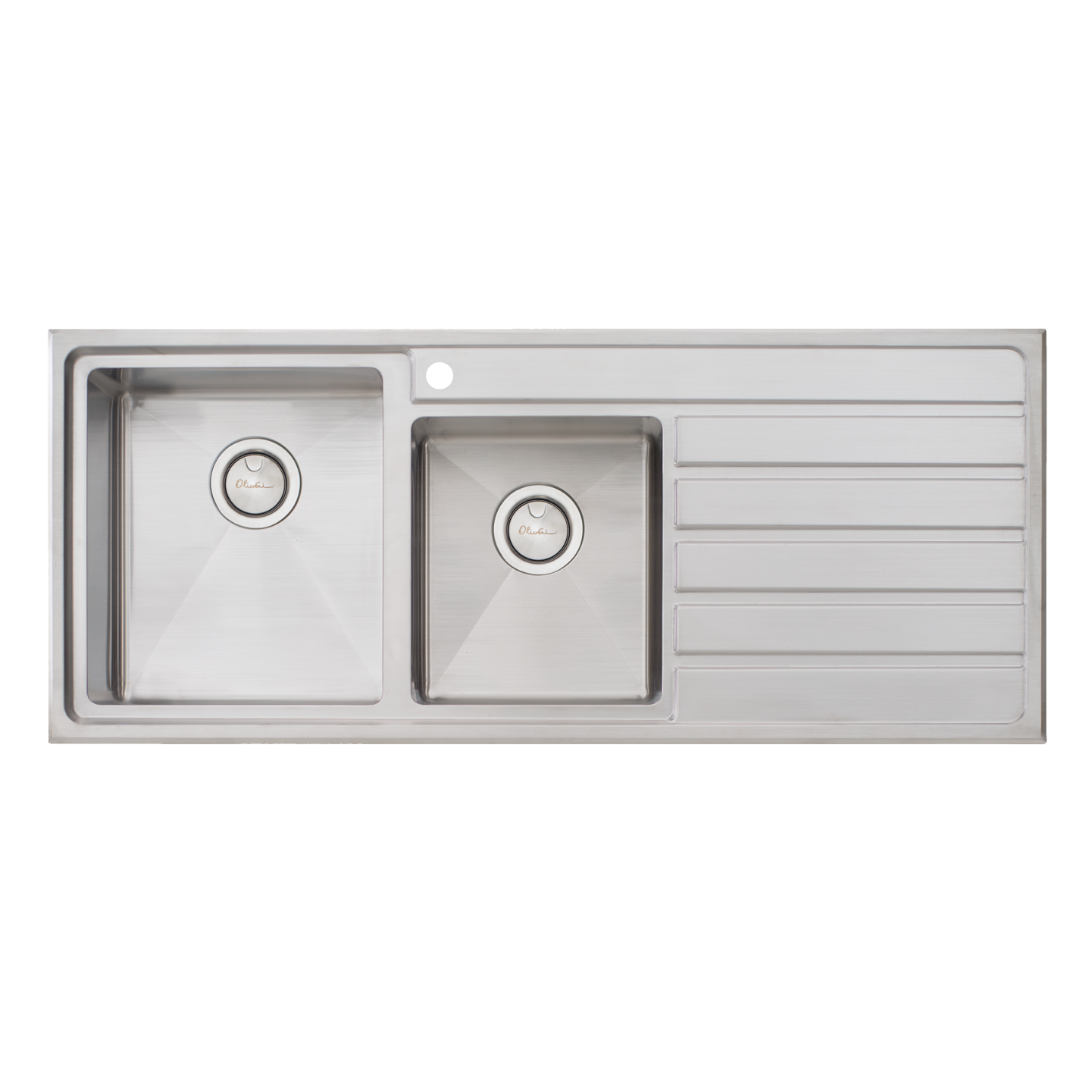Oliveri Apollo 1 & 3/4 Bowl Sink with Right Hand Drainer AP1411