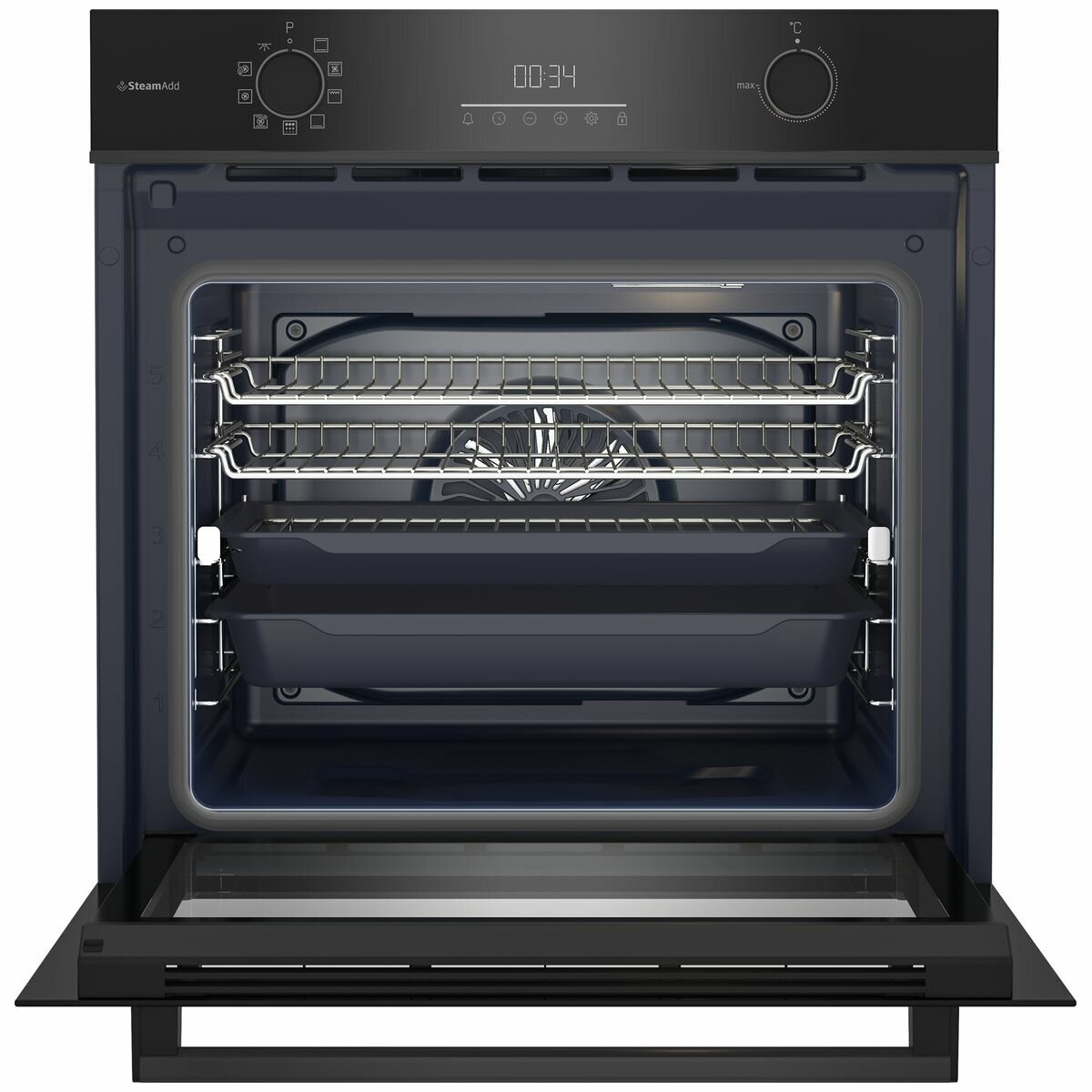 Beko 60cm Pyrolytic Multifunction Oven with SteamAdd and Airfry BBO6851PDX