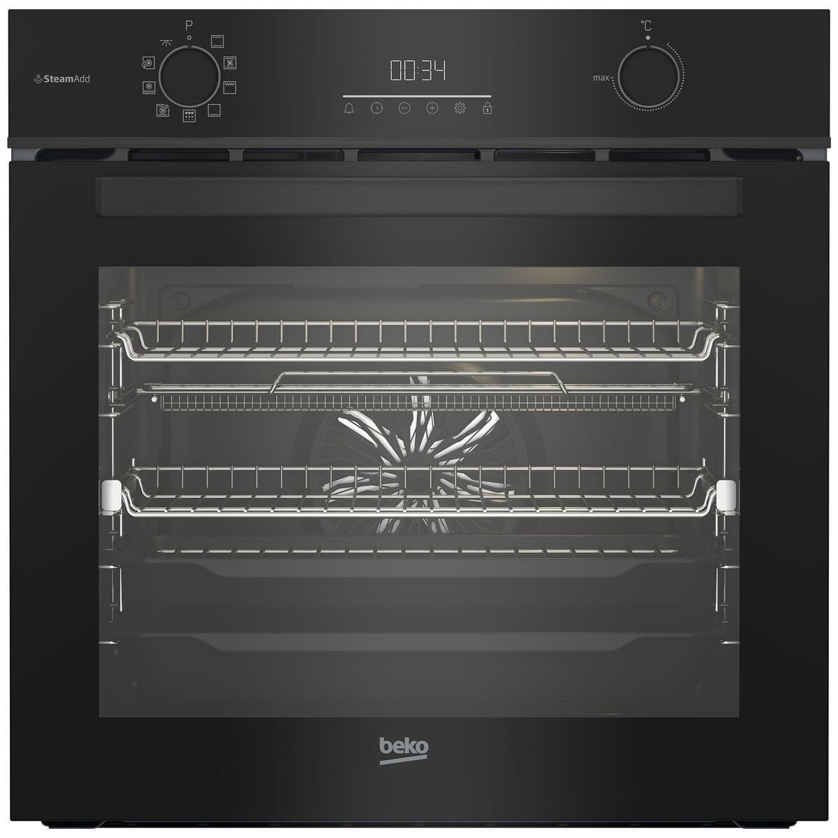 Beko 60cm Pyrolytic Multifunction Oven with SteamAdd and Airfry BBO6851PDX1